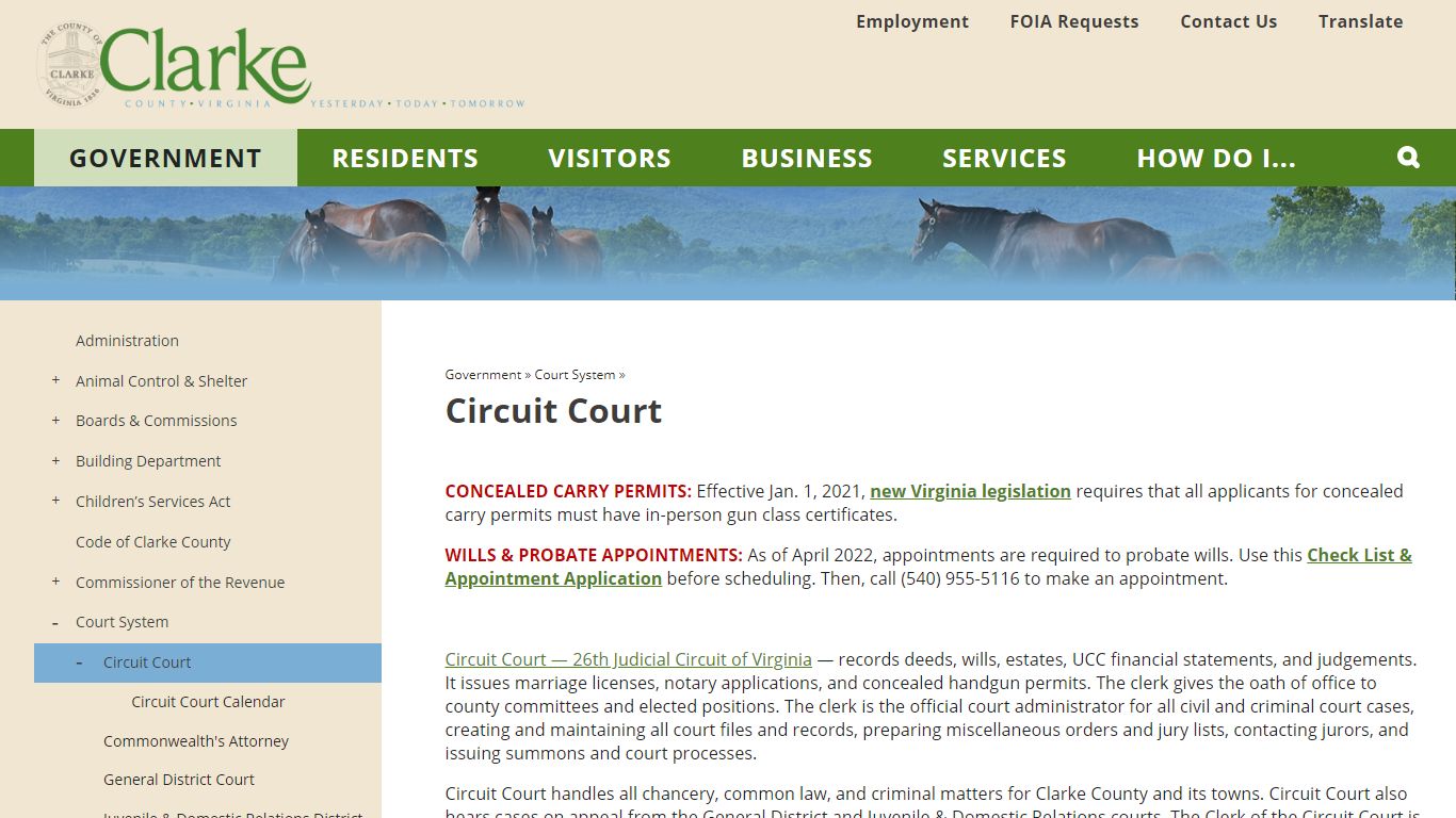 Circuit Court | Clarke County, VA